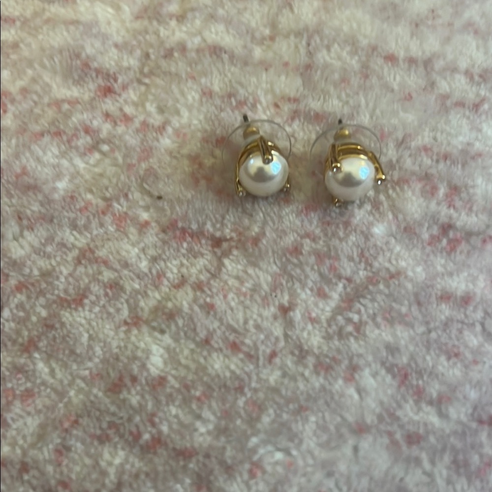 Gold and White Pearl Stud Earrings Timeless Elegance